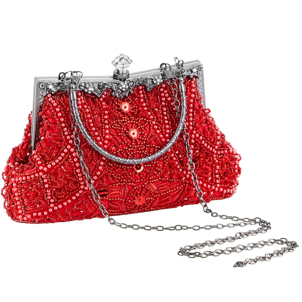 Amylove Vintage Beaded Clutch
