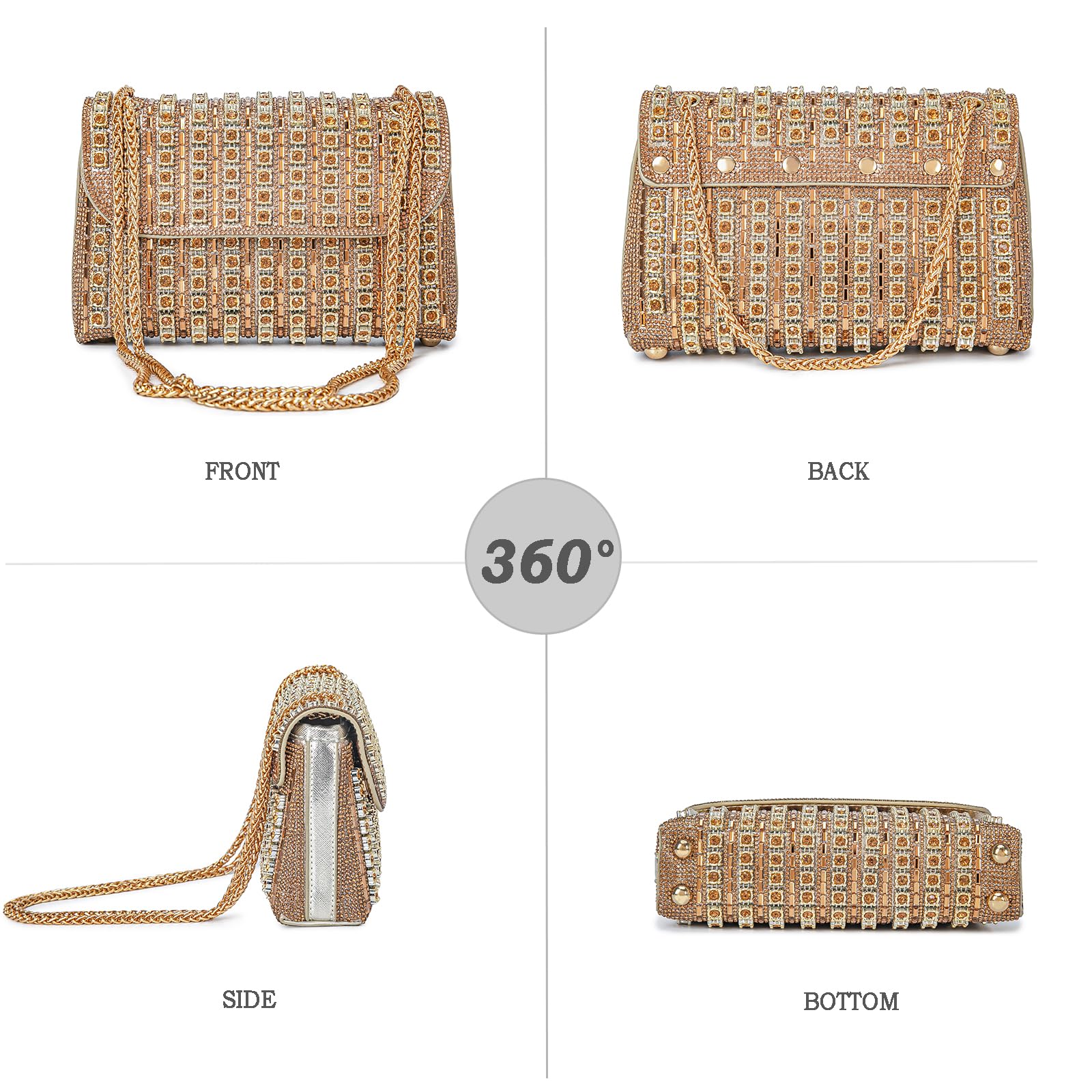 BBTT.ful Rhinestone Crystal Evening Shoulder Bag