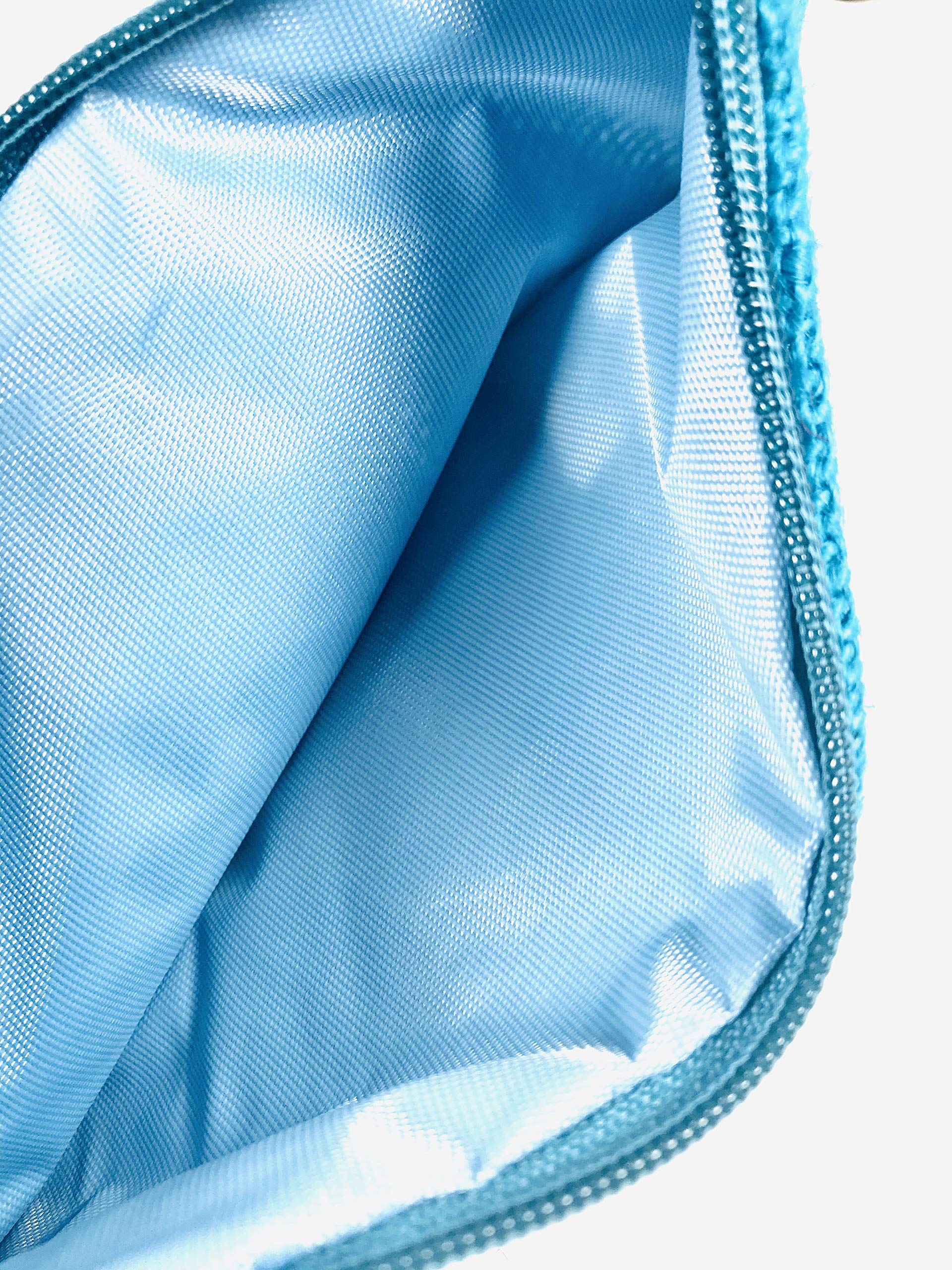 Turquoise Evil Eye Jute Clutch