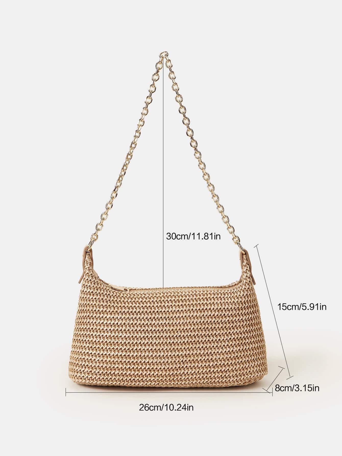 Verdusa Women's Straw Woven Shoulder Tote Bag