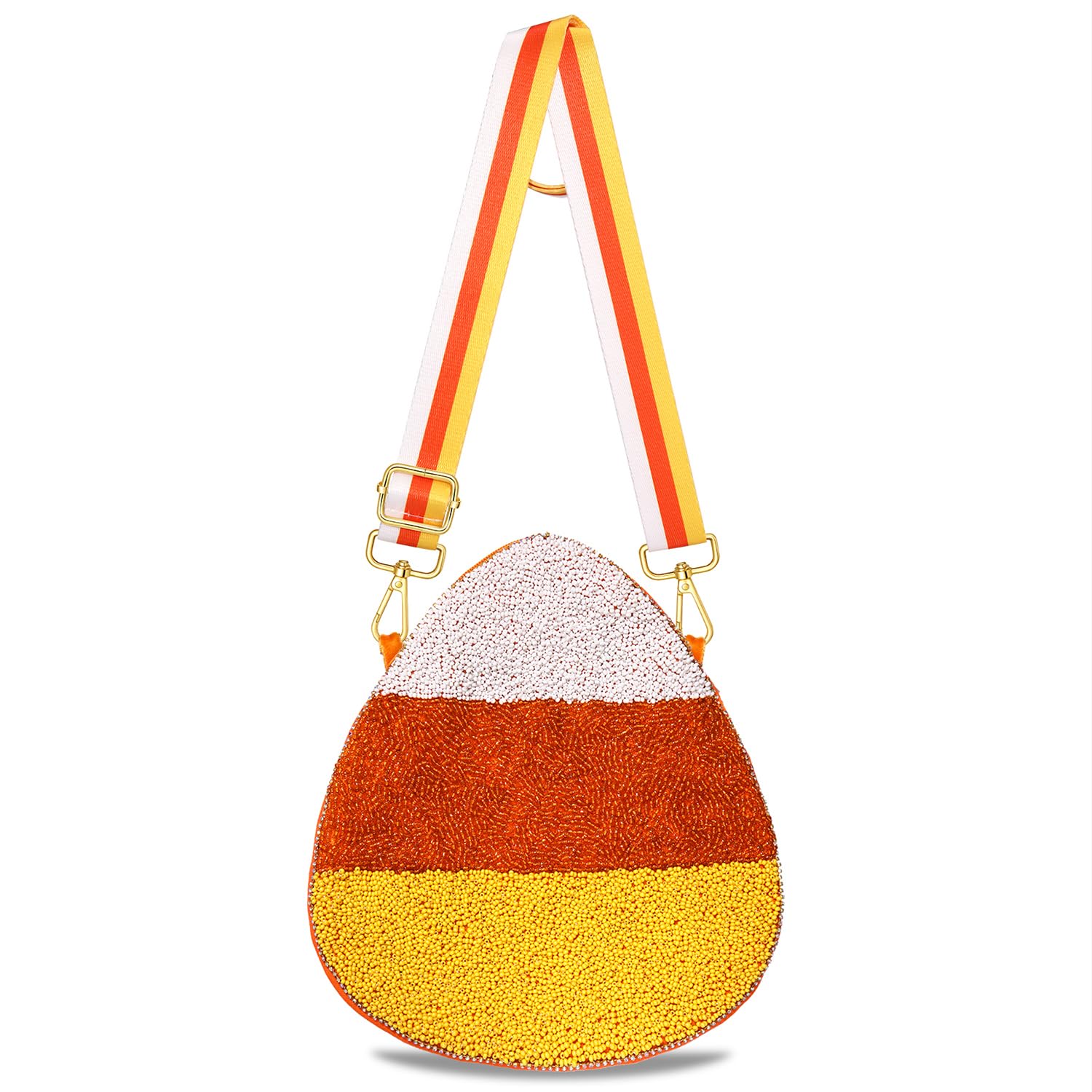 Halloween Women's Beaded Pumpkin, Boo Ghost, Candy Corn Crossbody Shoulder Purse