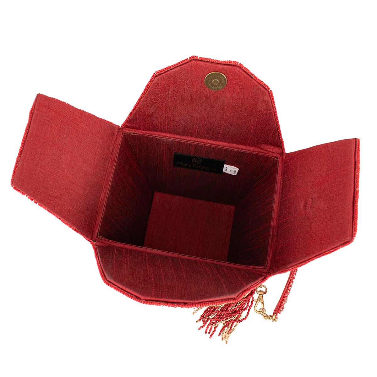 Mary Frances Scarlet Bloom Shoulder Handbag