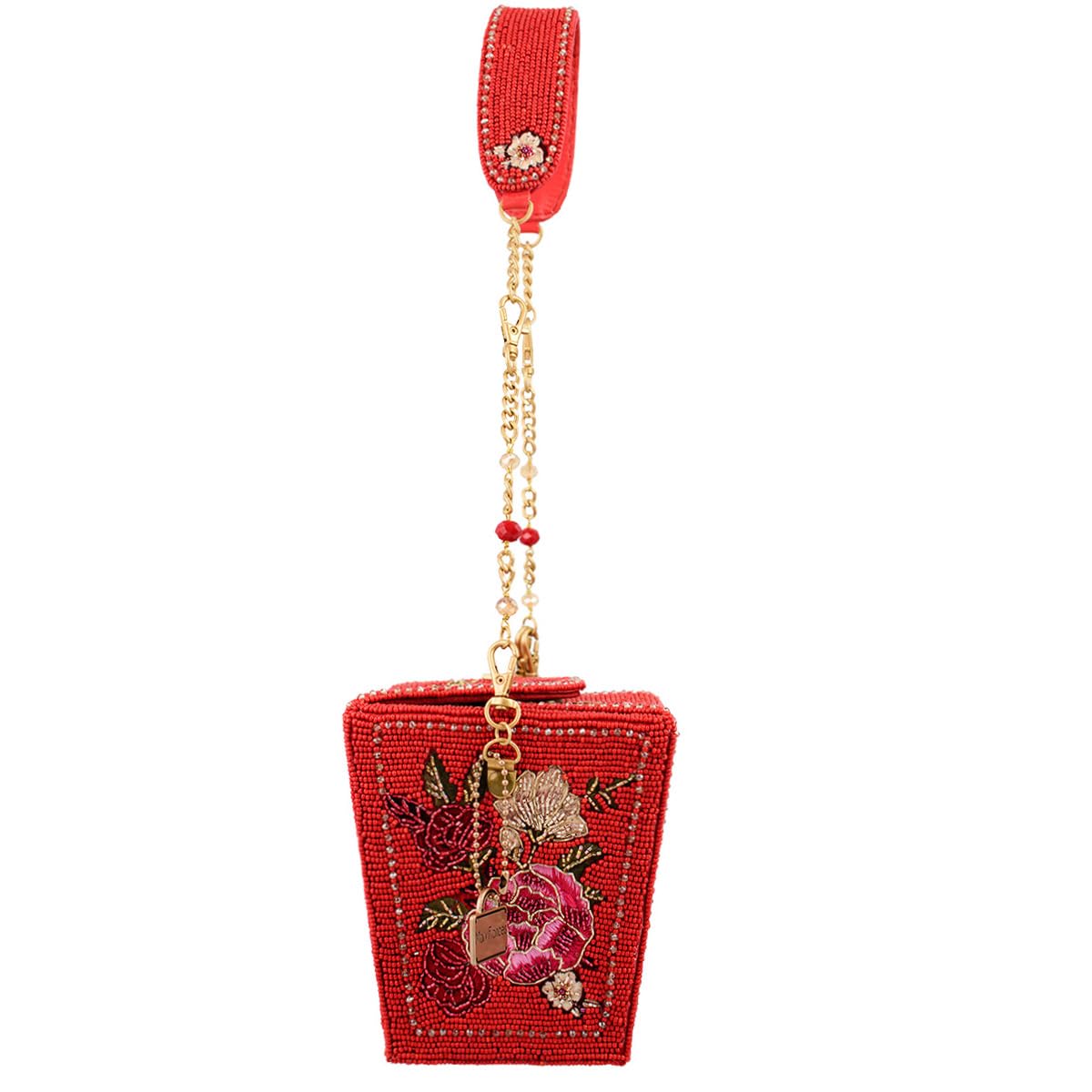 Mary Frances Scarlet Bloom Shoulder Handbag