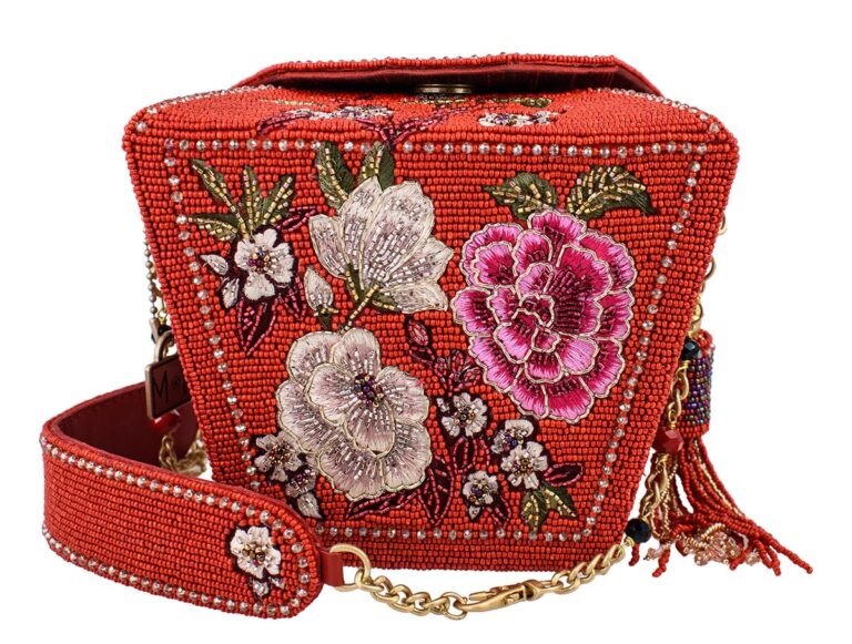 Mary Frances Scarlet Bloom Shoulder Handbag