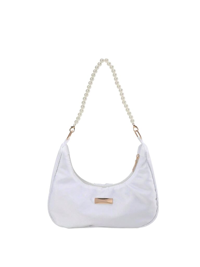 Verdusa Women's Pearl Top Handle Floral Hobo Shoulder Handbag