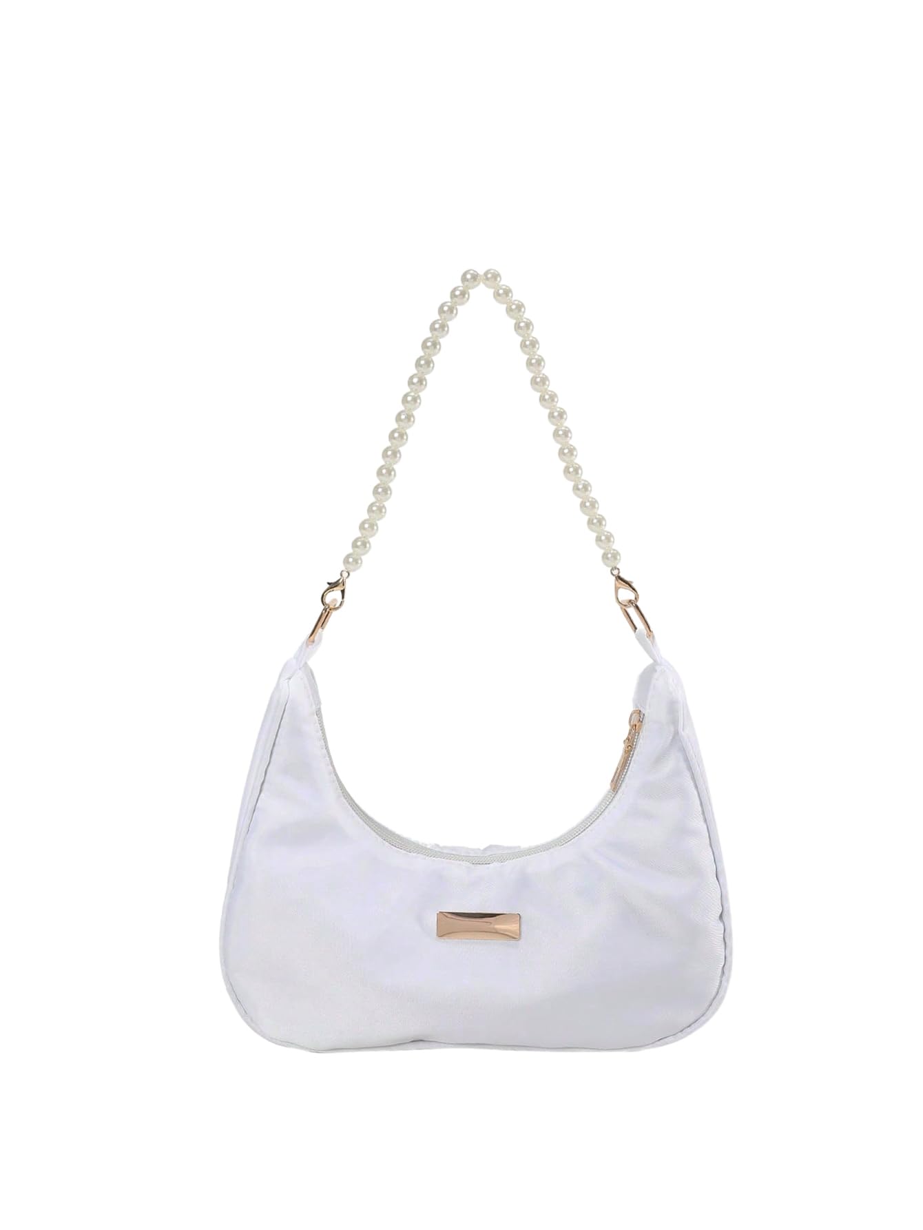 Verdusa Women's Pearl Top Handle Floral Hobo Shoulder Handbag