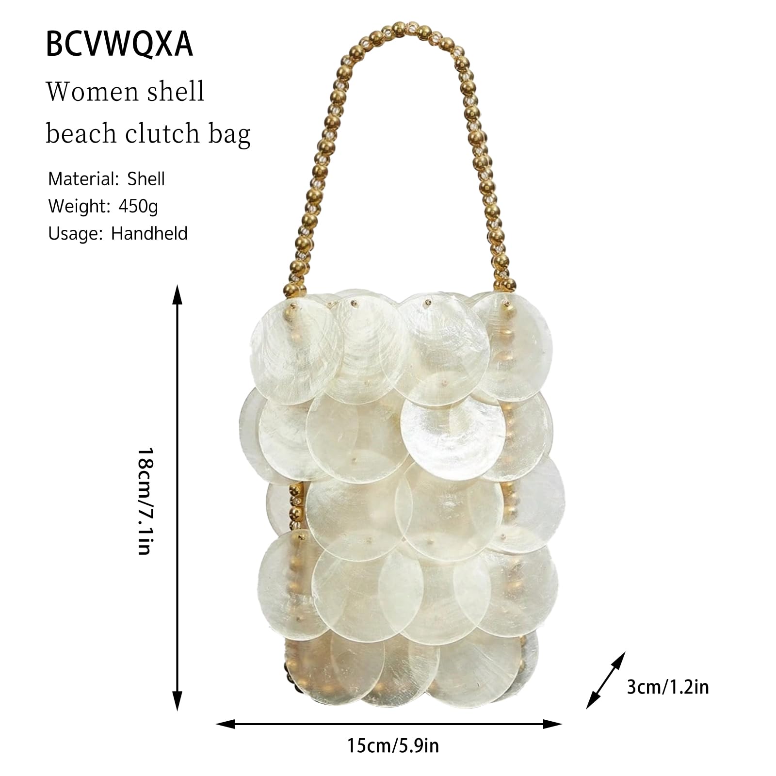 BCVWQXA Women's Fashion Shell Woven Handbag