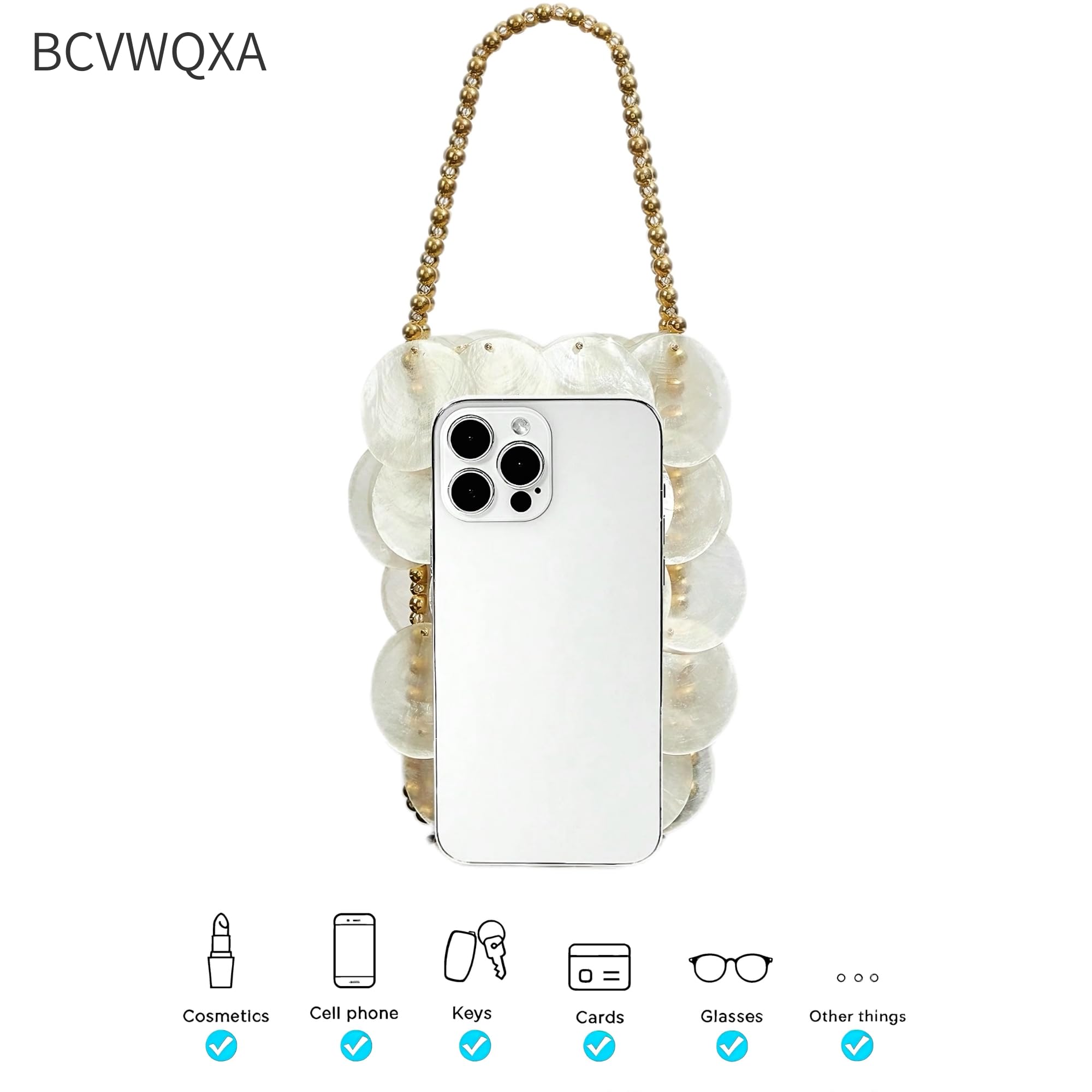 BCVWQXA Women's Fashion Shell Woven Handbag
