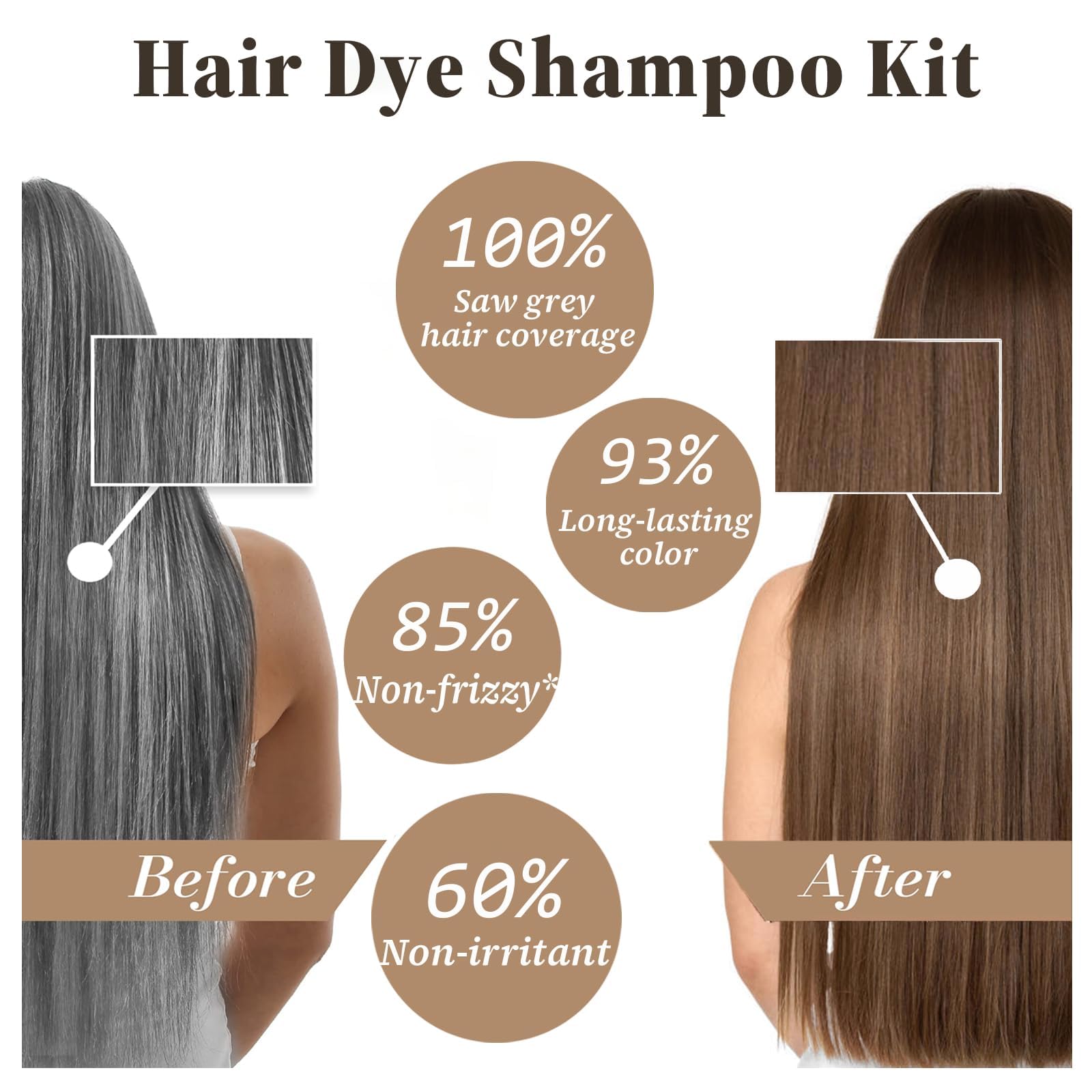 Chestnut Brown 3-in-1 Hair Dye Shampoo