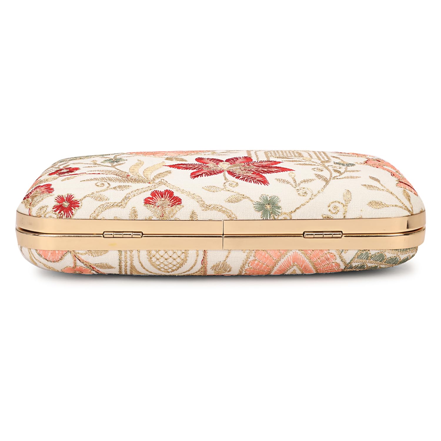 Handcrafted Designer Box Clutch - Zari Embroidery