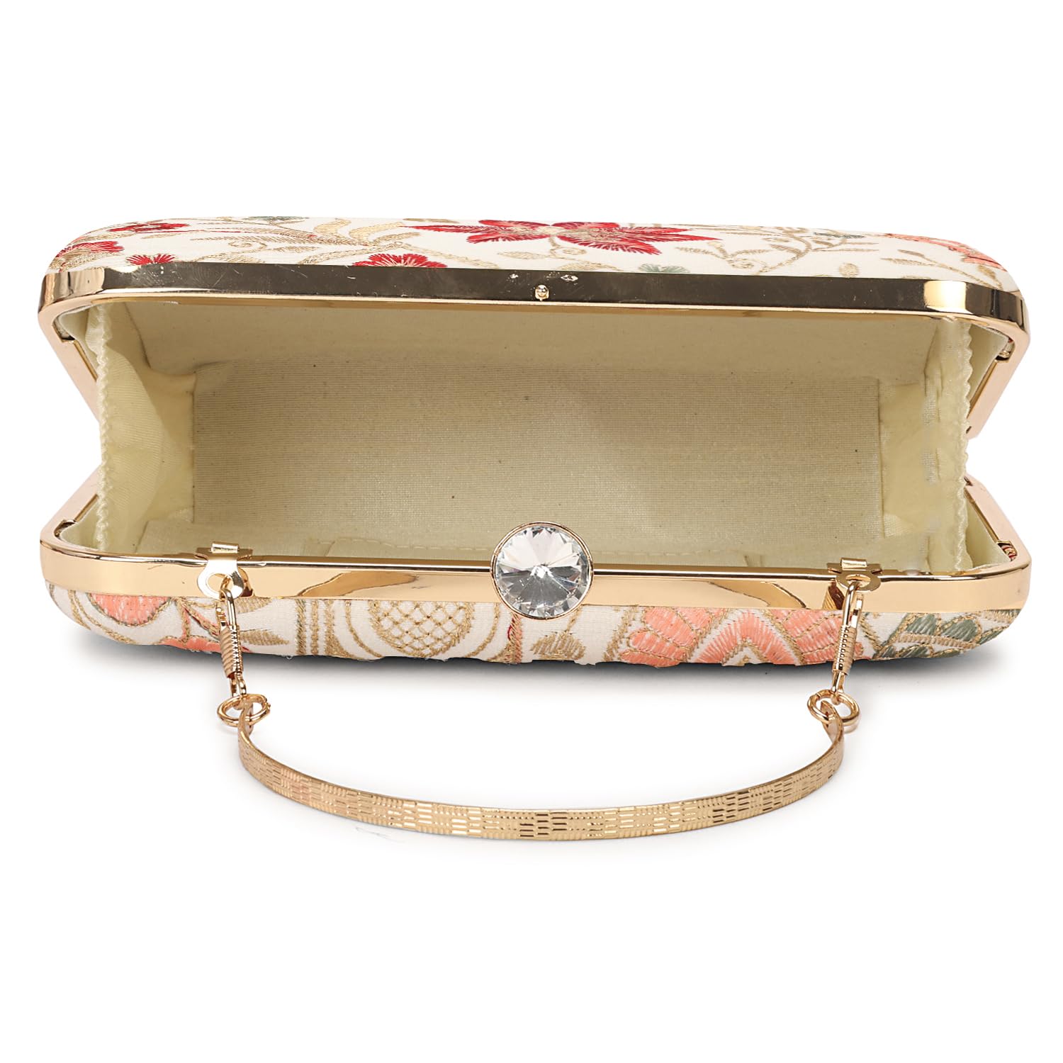 Handcrafted Designer Box Clutch - Zari Embroidery