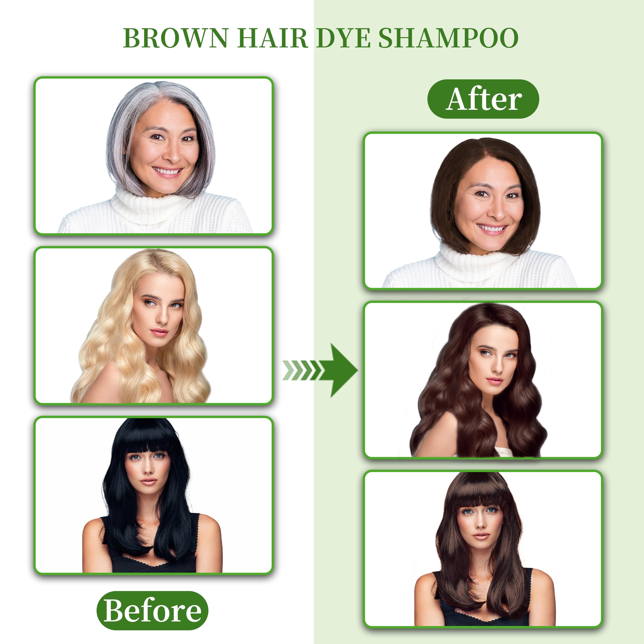 SHIHUANUO 3-in-1 Hair Dye Shampoo