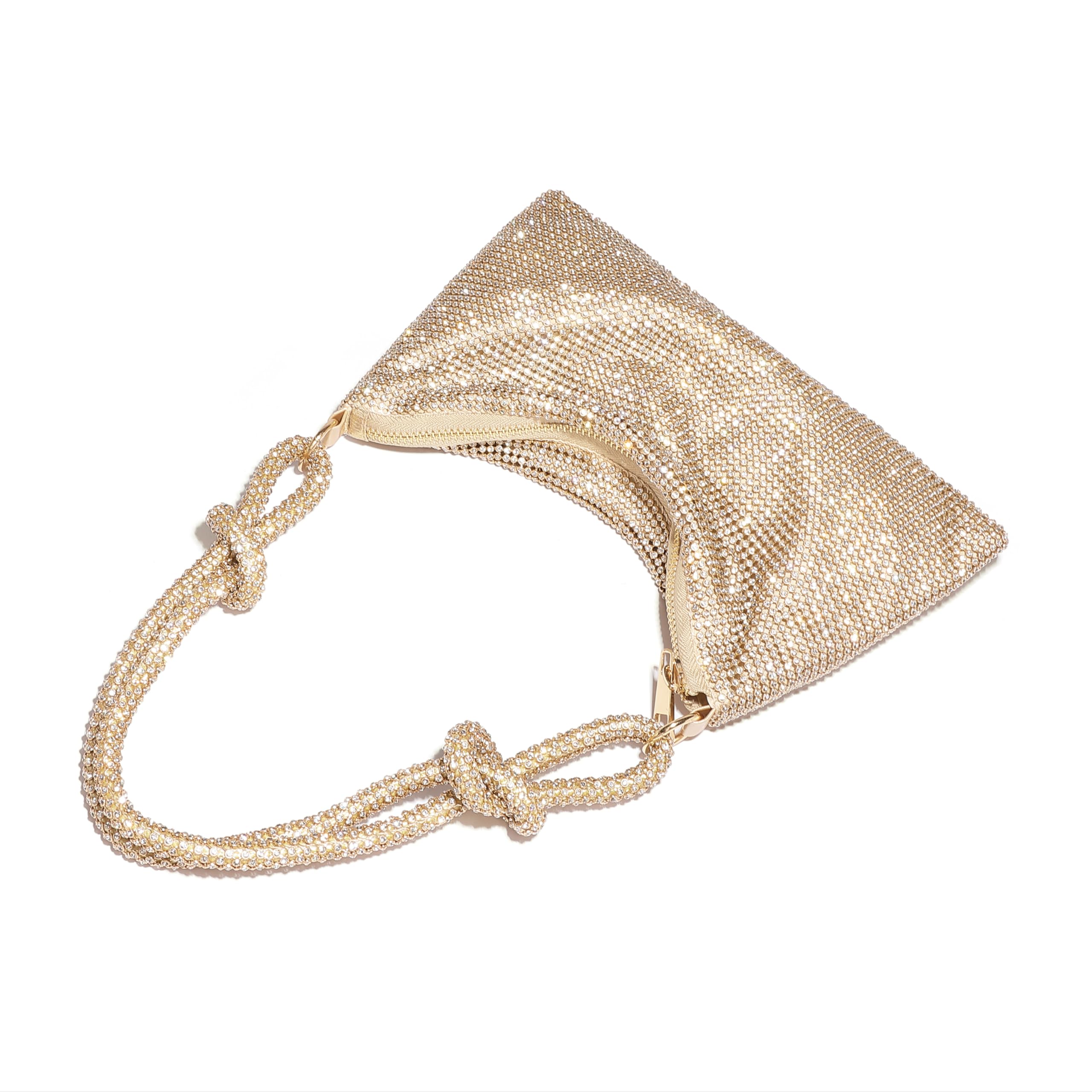 YUWITA Glitter Sparkly Rhinestone Mini Evening Handbag