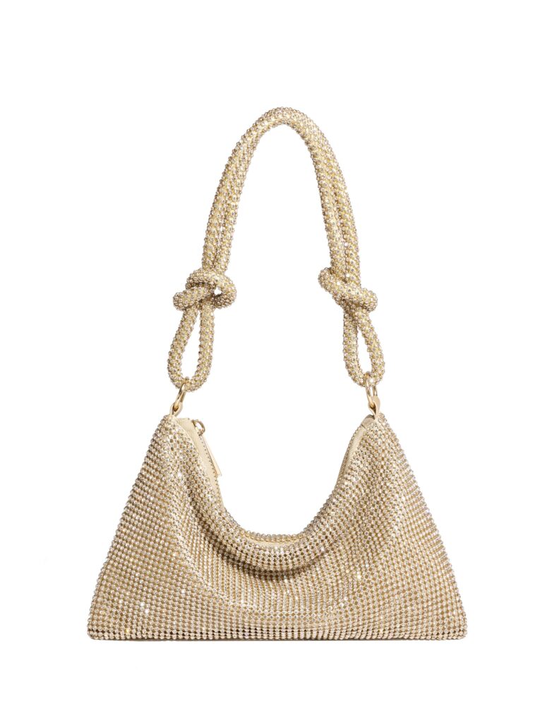 YUWITA Glitter Sparkly Rhinestone Mini Evening Handbag